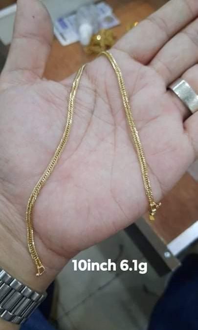 18k JAPAN GOLD BRACELETS (Category: Jewelry) located in Quezon City. Submitted by jonie_dequina (Listing ID 1077729564, Image 3). Description: 💎3,000/Gram 💎LAST PRICE POSTED 💎ACTUAL PHOTOS ✅ Authentic/Legit Gold ✅PAWNABLE *NO CANCELLATION* *NO RETURN NO EXCHANGE* *LBC door to door delivery ONLY (willing to wait maximum 1week) *Lalamove/Grab/Speedy *NO PICK-UP/NO MEET-UP *NO COD *MOP: GCash & Unionbank Just DⓂ️ for order/inquiries.