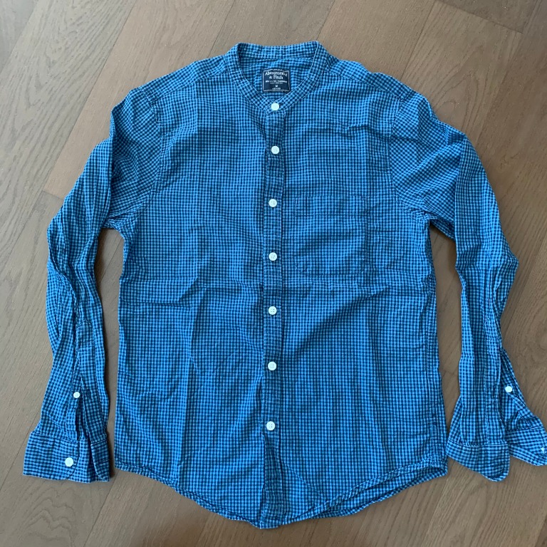 Abercrombie & Fitch Chinese Collar Shirt, Men's Fashion, Tops & Sets ...