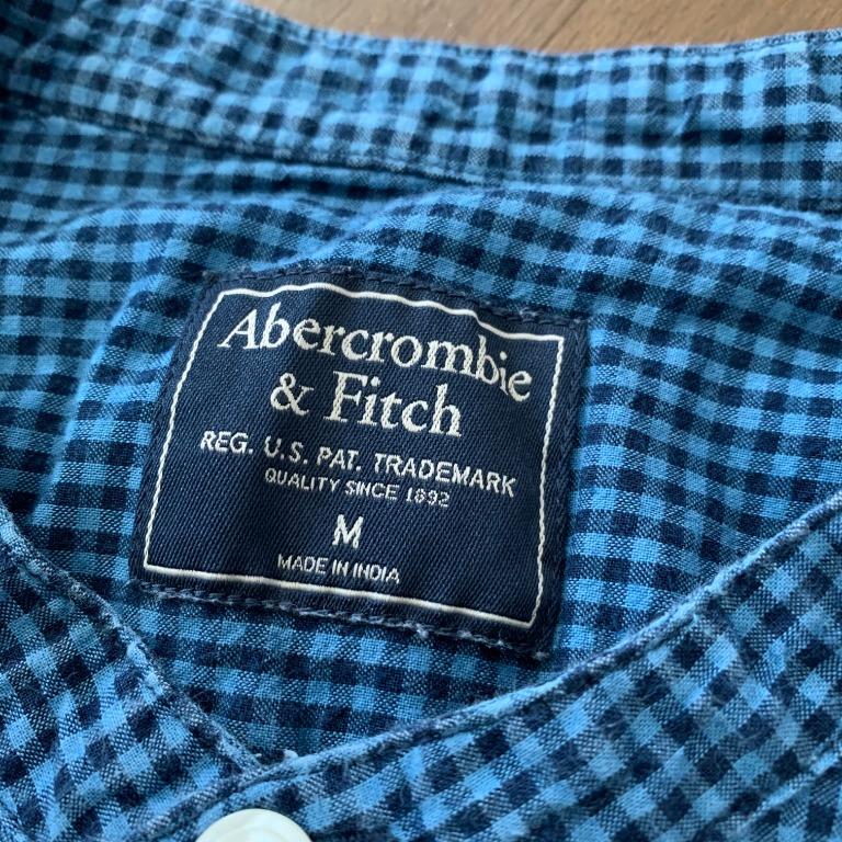 Abercrombie & Fitch Chinese Collar Shirt, Men's Fashion, Tops & Sets ...
