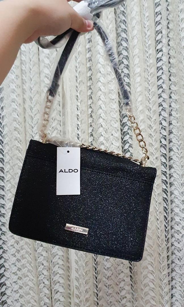 Black glitter aldo purse clearance