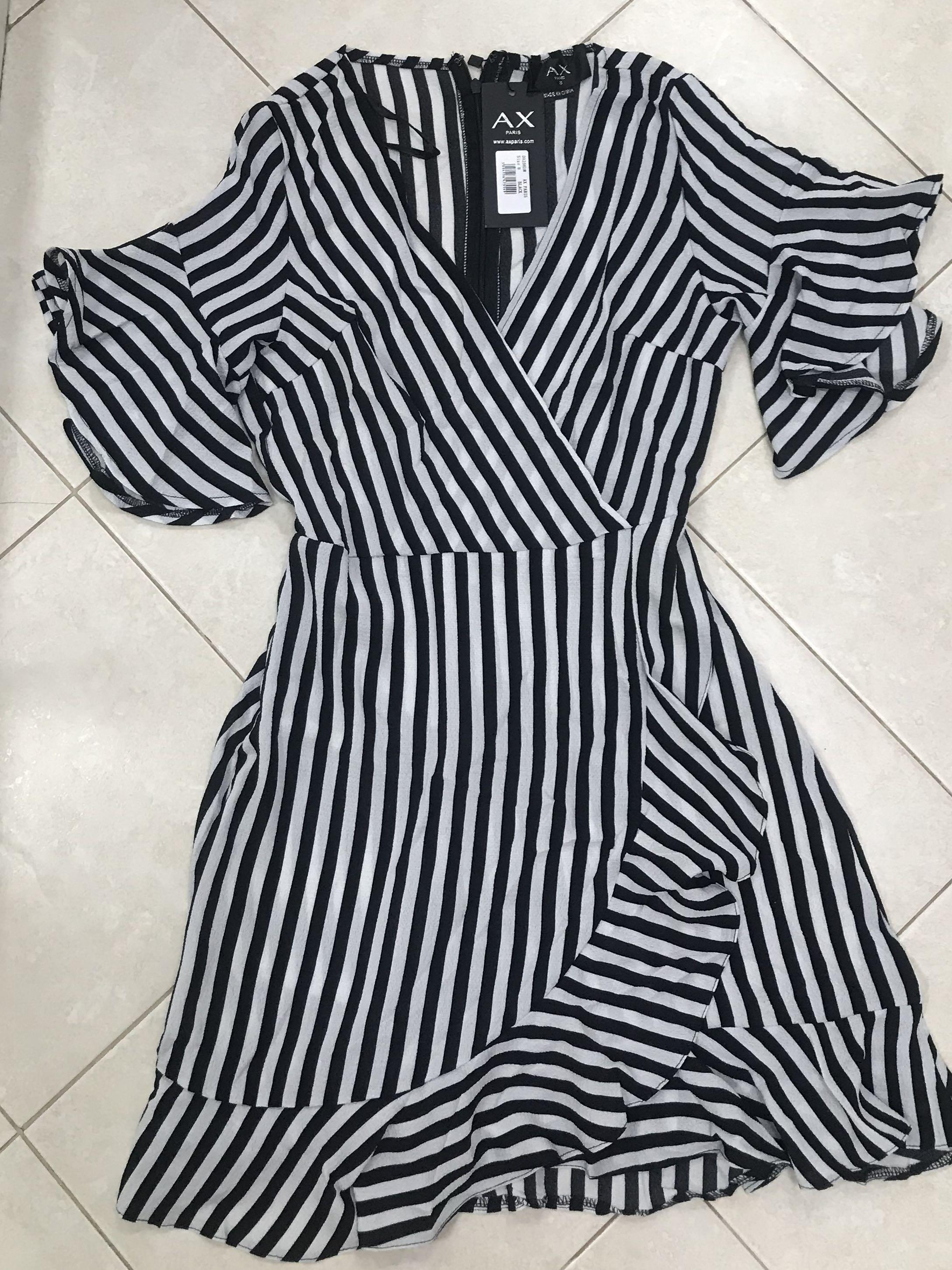 Armani Exchange Paris Black and White Stripes Summer Dress, Women's  Fashion, Dresses & Sets, Dresses on Carousell