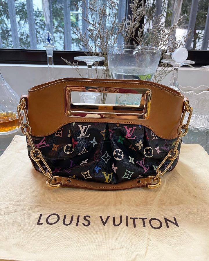 LOUIS VUITTON Monogram Multicolore Judy PM 2 way Shoulder Bag Gold
