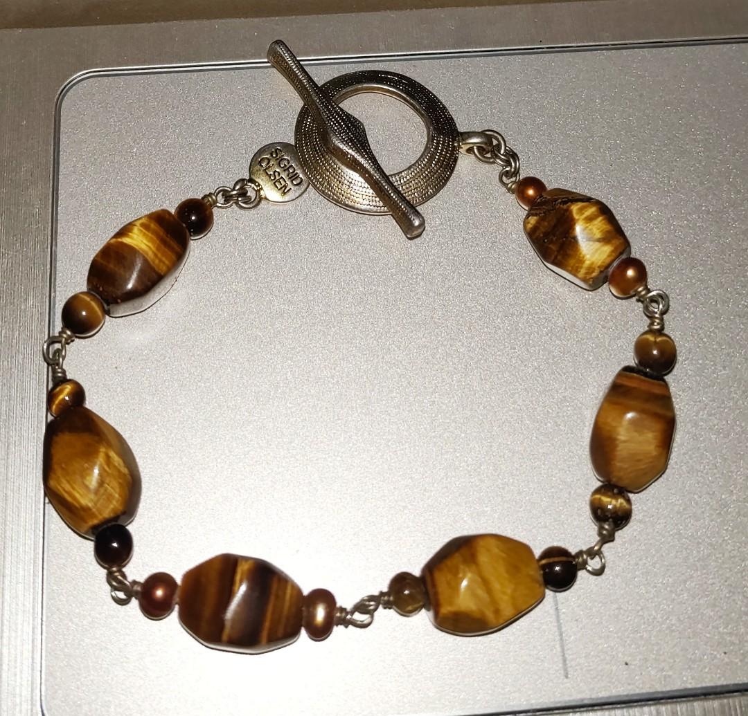 authentic rare sigrid olsen tiger s eye bracelet