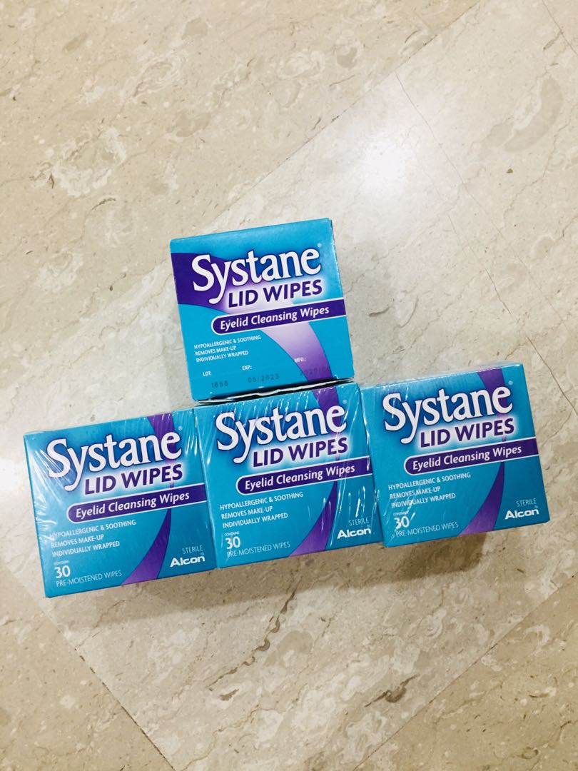 Bn Authentic Systane Lid Wipes Expiry May 2023 Eyelid Cleansing Wipes Makeup Remover Hypoallergenic Soothing Beauty Personal Care Face Face Care On Carousell