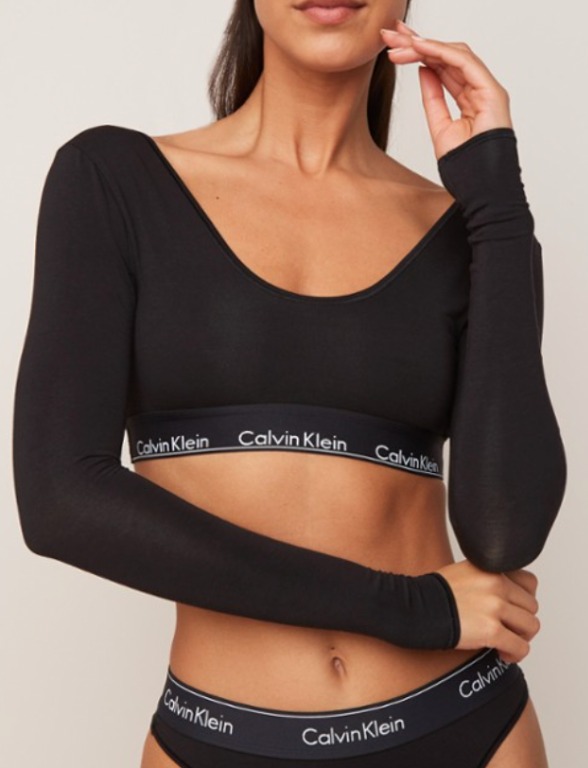 BN Calvin Klein modern cotton long sleeve bralette Women s