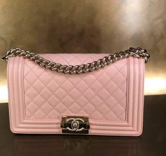 Sac chanel boy rose poudré hotsell