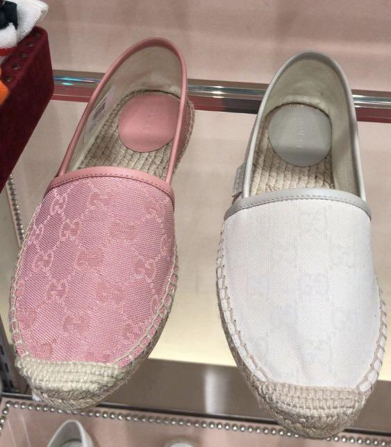 Brand New Gucci Espadrilles Pink and White. ??, Women's Fashion,  Footwear, Sneakers on Carousell