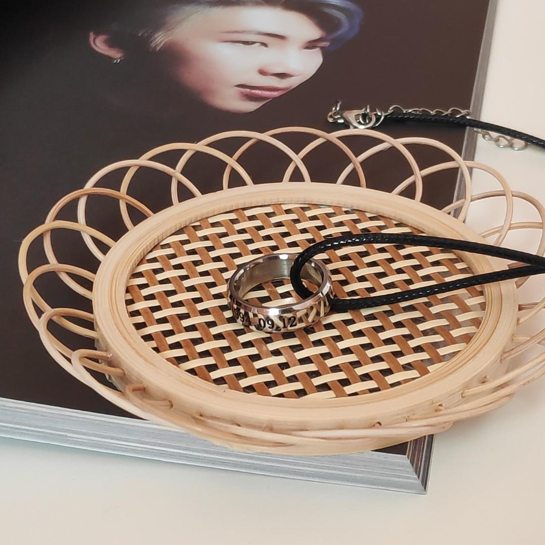 bts namjoon rap monster ring necklace