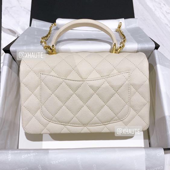 Chanel Mini Top Handle Caviar Flap Bag 21S, Luxury, Bags & Wallets