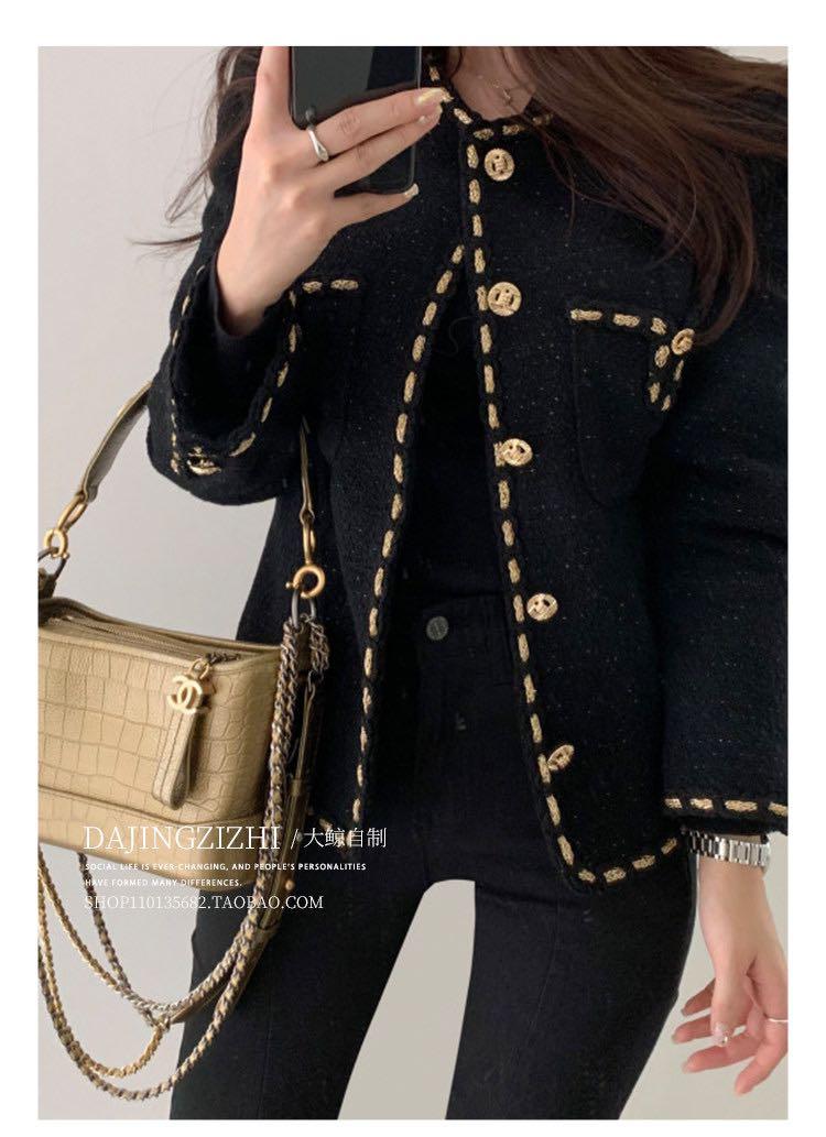 Chanel Style Black Jacket New with tag Women s Fashion Coats