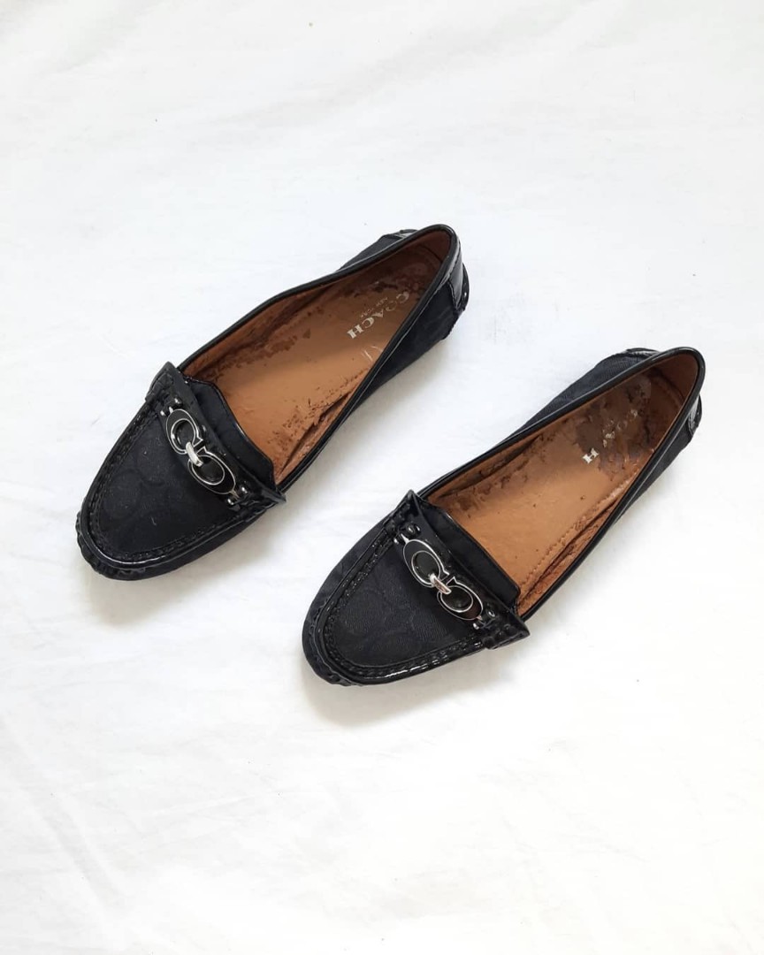 Fortunata Black Coach Fortunata Coach Fortunata Loafers, Fesyen - Main Image