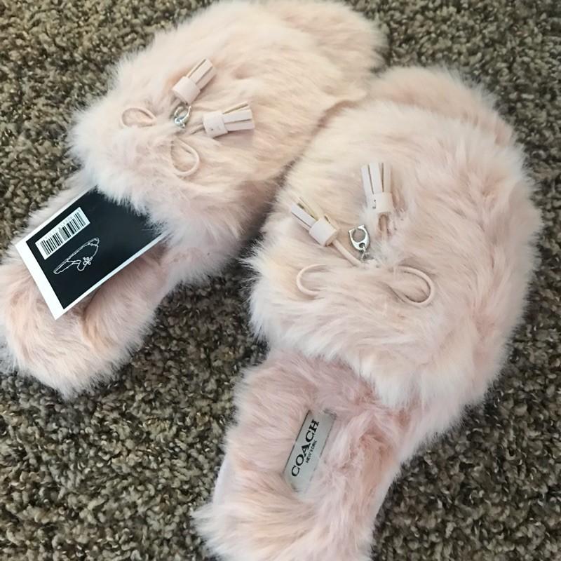 Coach slippers fur