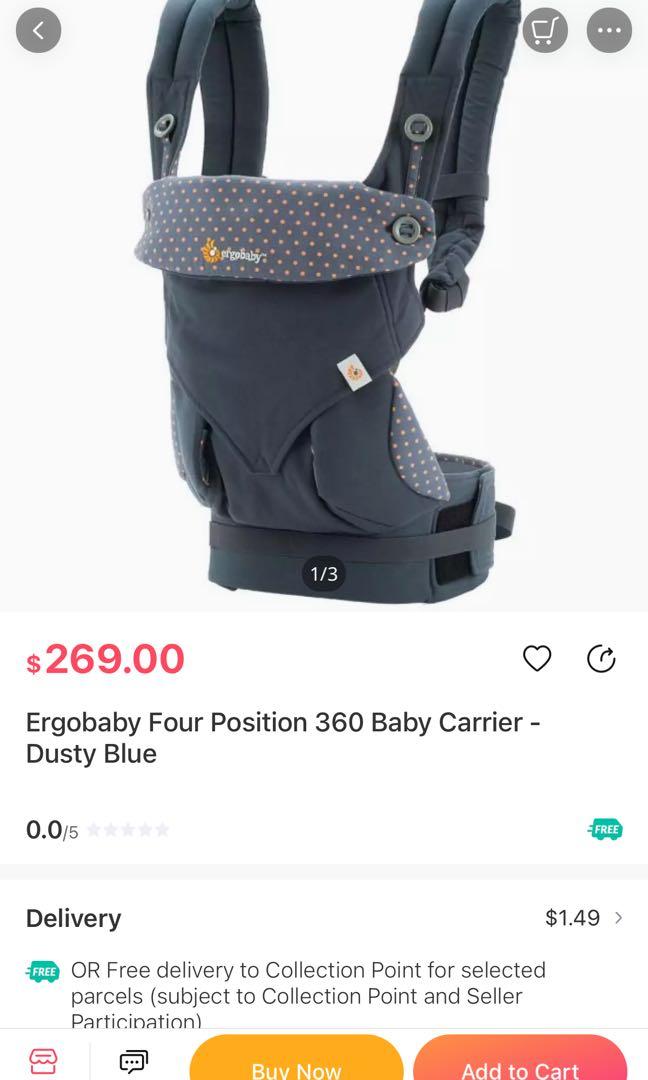 Ergo baby 360 carrier and drool bib, Babies & Kids, Going Out, Carriers