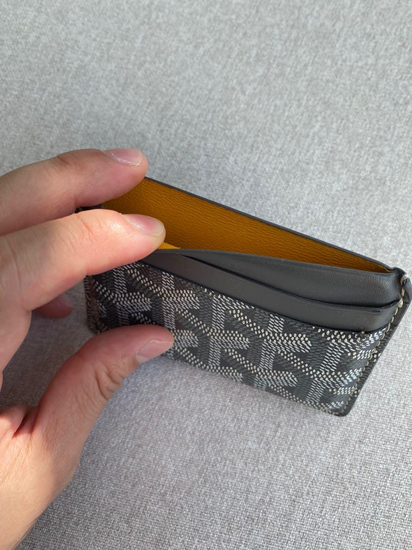 Goyard card case grey