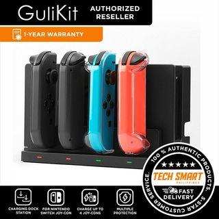 Gulikit Compatible for Nintendo Switch JoyCon Charging Dock, Support 1-4pcs Joy Con, Charger with Individual LED Indicator for Switch Joy-Con