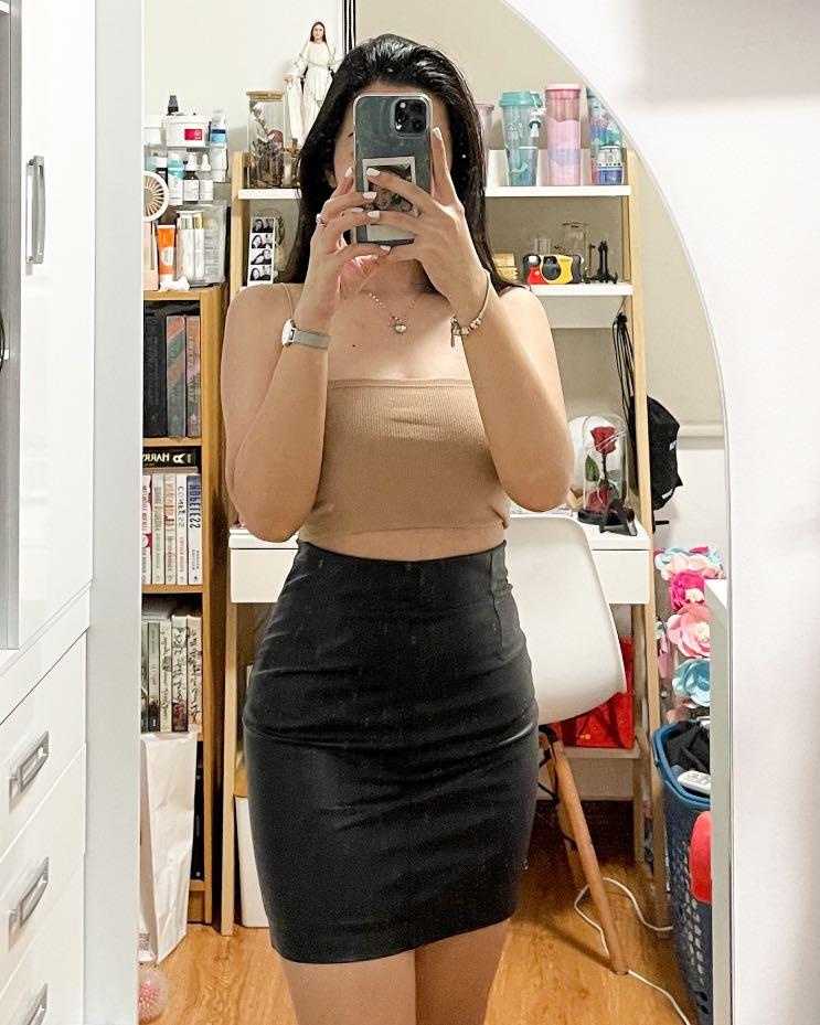 H and m deals leather skirt