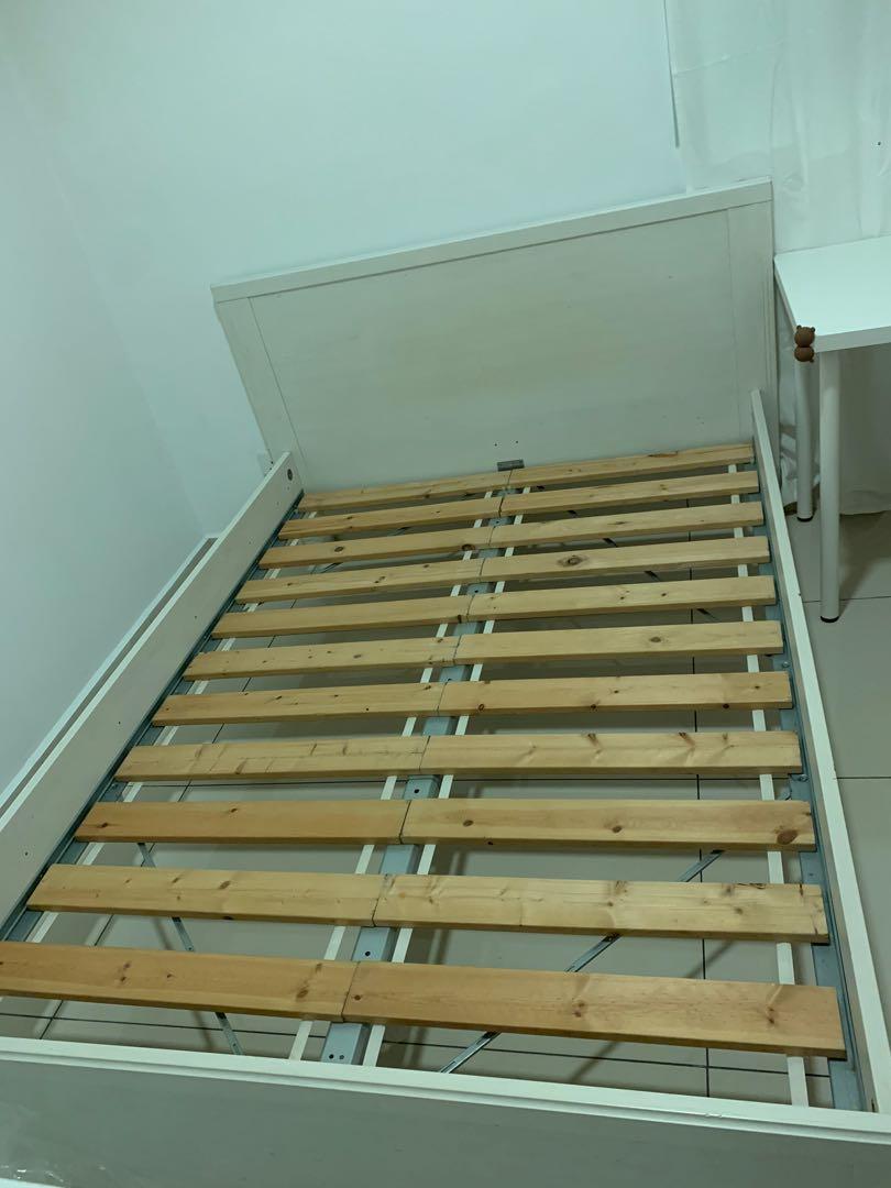 IKEA Brusali queen bed frame (140x200cm), Furniture & Home Living