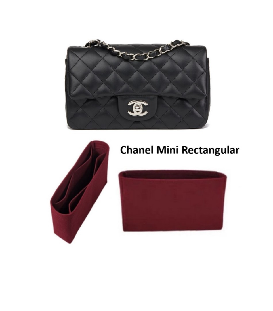 [Instock] Chanel mini rectangle bag organizer, Luxury, Bags & Wallets on  Carousell