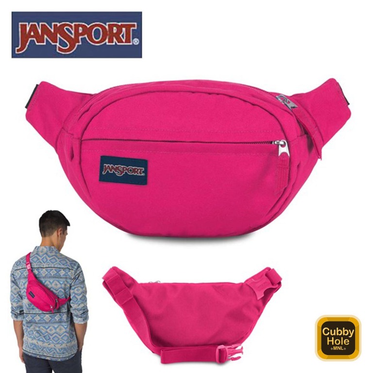 Jansport Waist Pack ORIGINAL [Pink, Bright Beet], Women's Fashion, Bags