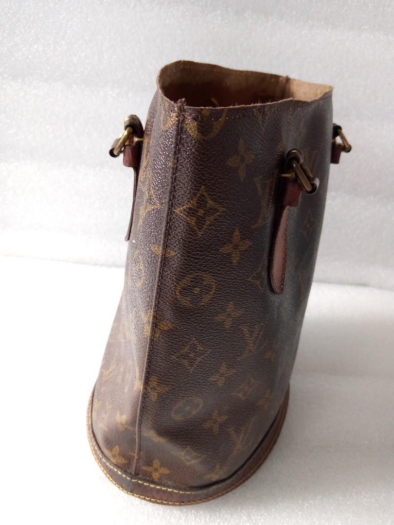 Authentic Louis Vuitton Monogram Pouch For Bucket GM LV Junk in