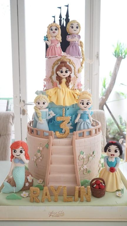 Kue Ulang Tahun Anak Perempuan Disney Princess Girl Birthday Cake Makanan Minuman Kue Kue Di Carousell