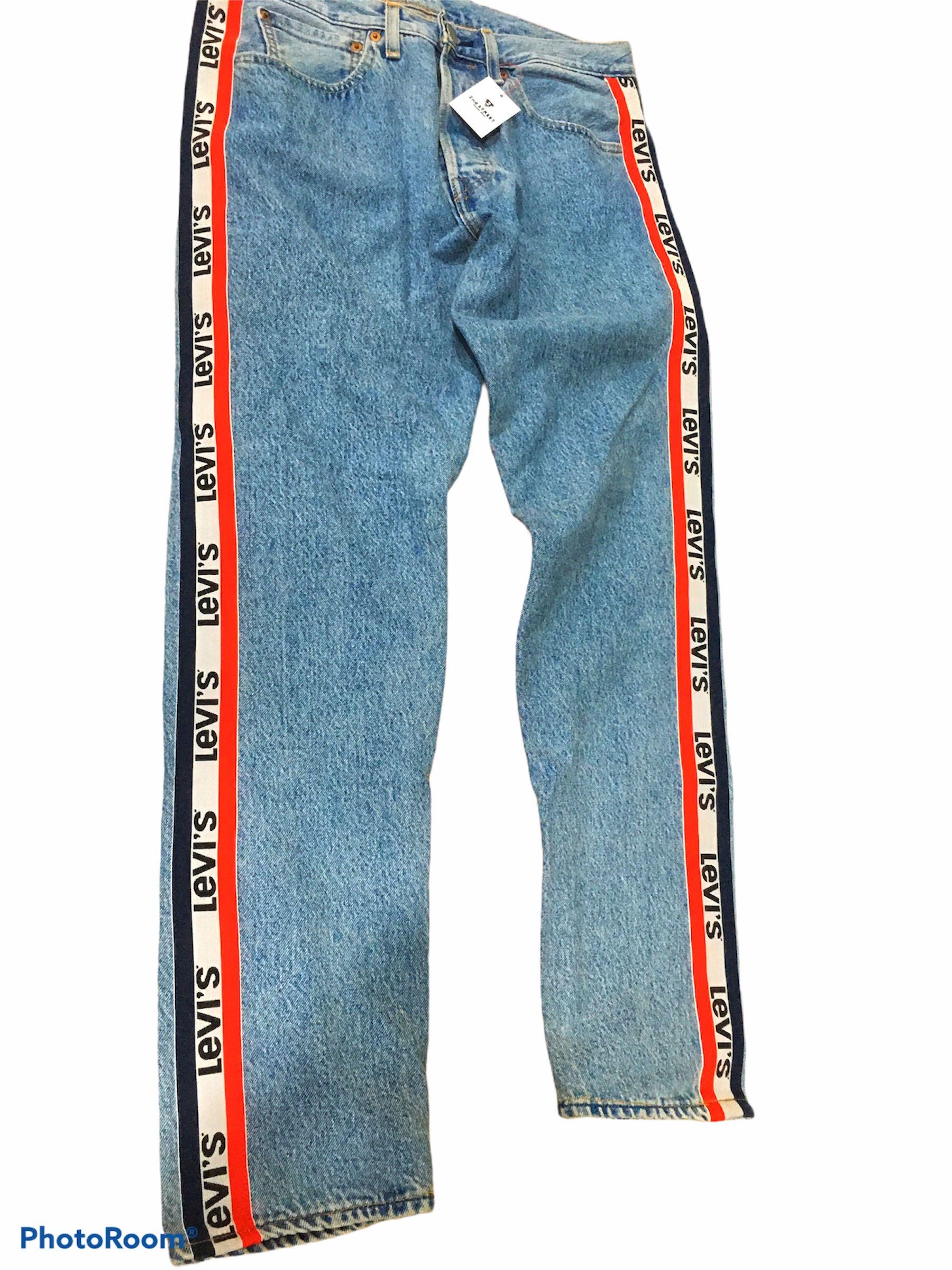 Levi's side shop tape jeans