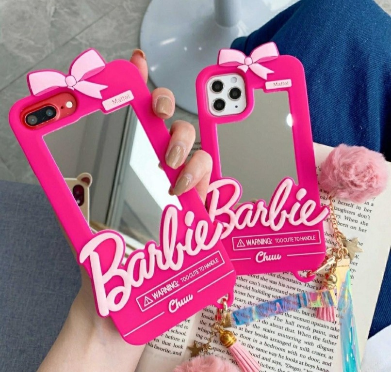 Mirror Barbie Phone Case Samsung S9 S10 S20 Plus S20 Ultra Note 9 10 Plus iPhone 7 8 Plus SE X Xs Max Xr 11 12 Pro Max 12 Mini Mobile Phones