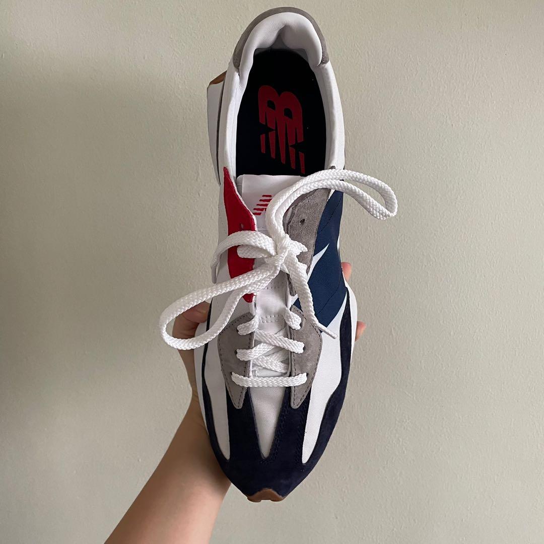 New balance 327 navy silver clearance