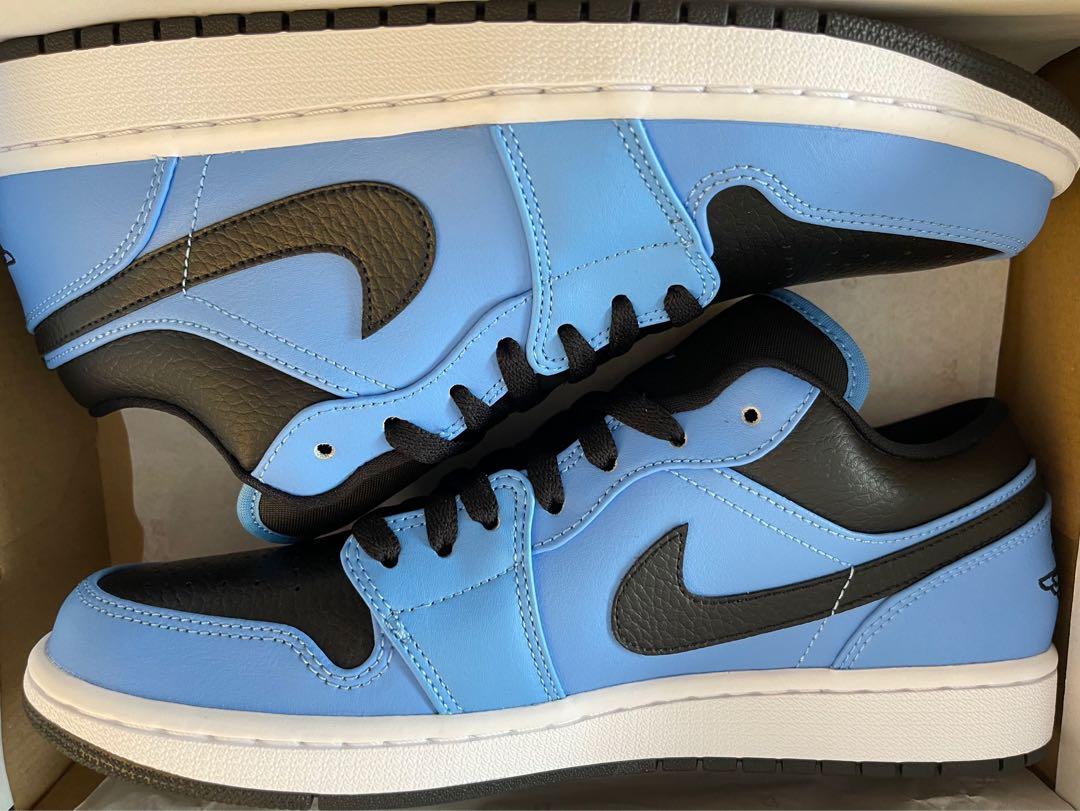 Nike Air Jordan 1 Low University Blue Black Men S Fashion Footwear Sneakers On Carousell Nike Air Jordan 1 Low University Blue Black Men S Fashion Footwear Sneakers On Carousell