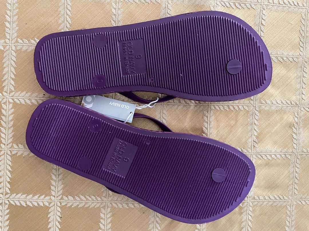 old navy purple flip flops