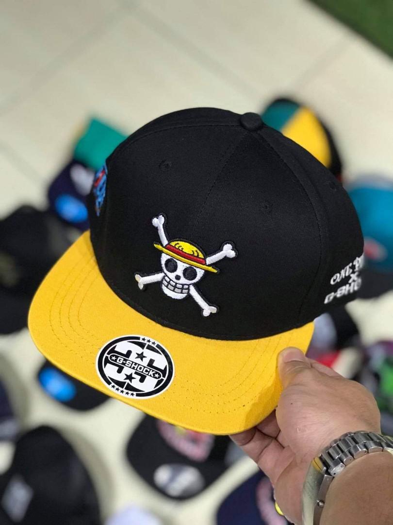 One Piece X Gshock Snapback Cap Men S Fashion Accessories Caps Hats On Carousell
