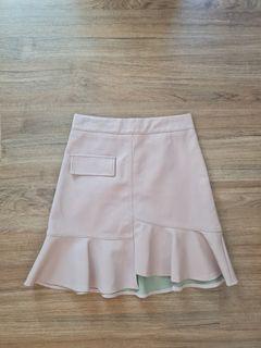 PU leather skirt with postage