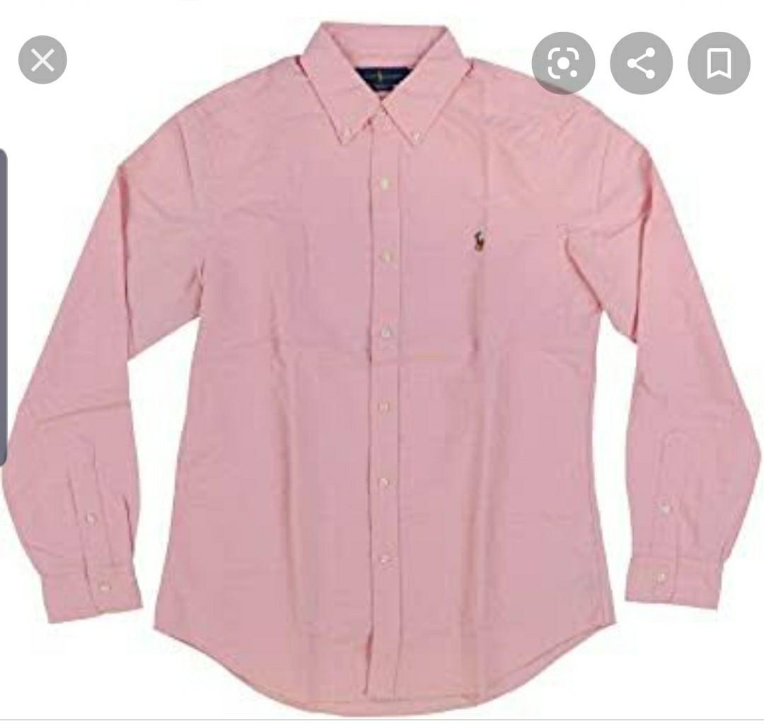 Pink polo shirts long sleeve shop