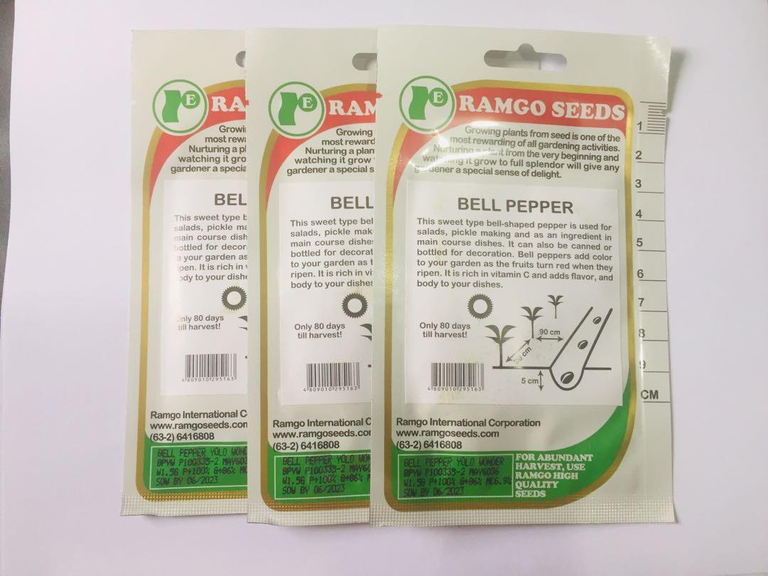 Ramgo Bell peppers seeds (Category: Plants & Seeds) located in Navotas City. Submitted by user009x (Listing ID 1077648665, Image 2). Description: Ramgo red bell peppers Bargainfor bulk orders Sow by 2023.