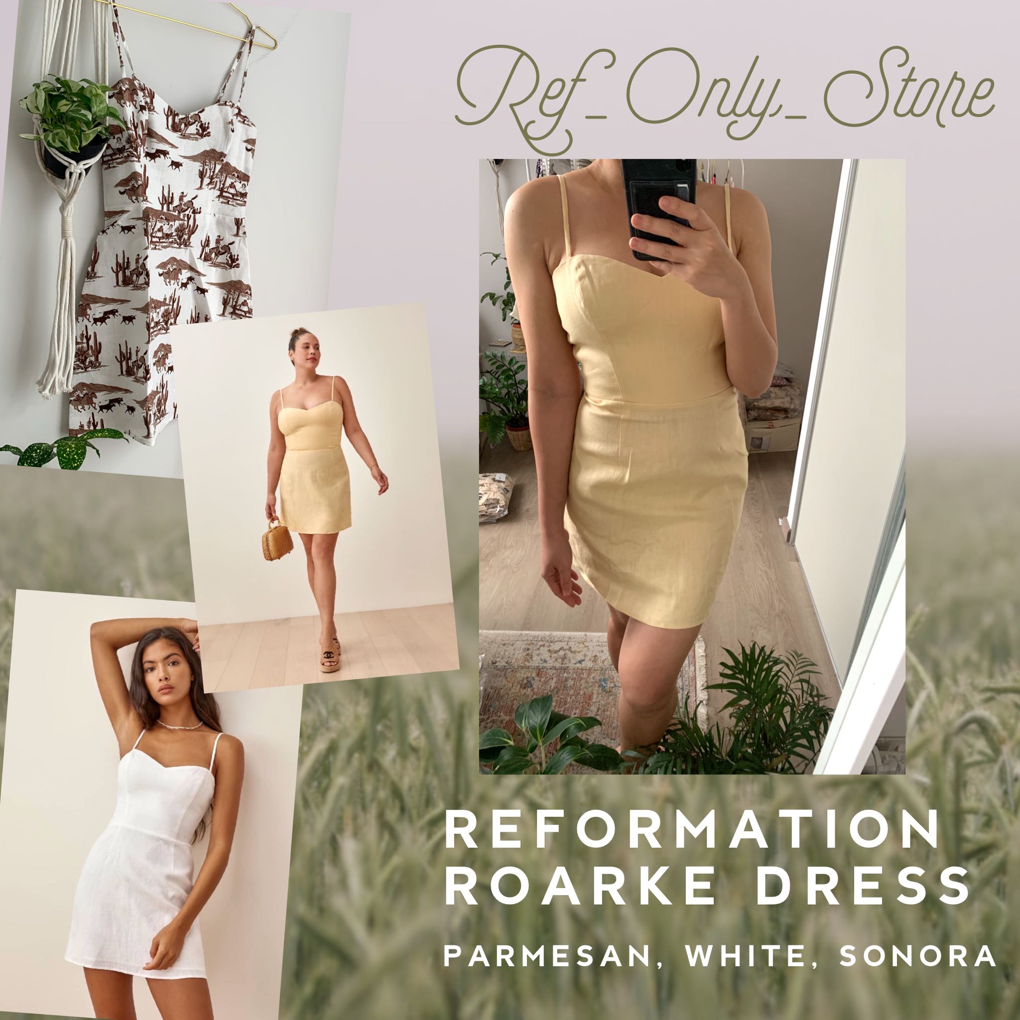 Reformation Roarke Mini Linen Dress in ...