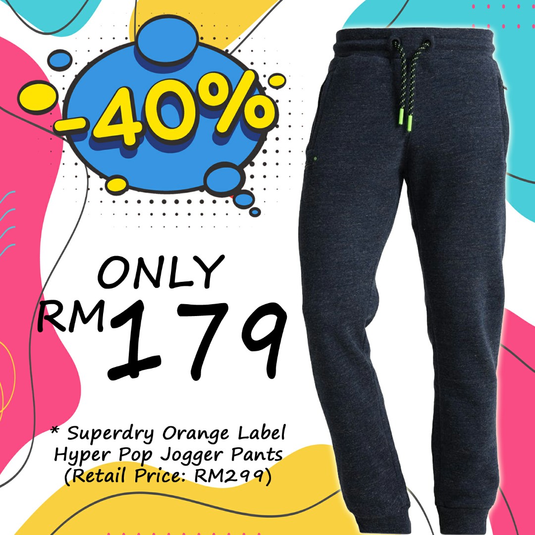 Superdry Orange Label Hyper Pop Men s Jogger Pants