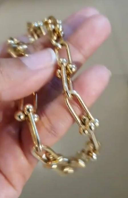 TiffLock Necklace Natural Diamonds 18k HK Setting, Women's Fashion
