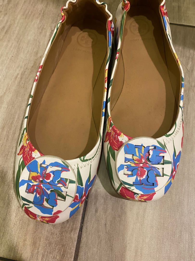 tory burch floral flats