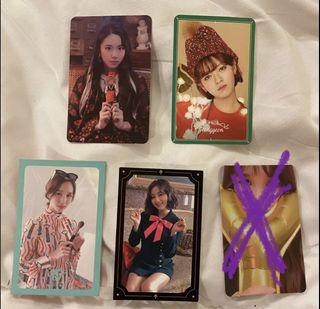 TWICE Mina Chaeyoung Jihyo What Is Love Yes Or Yes Merry and Happy photocards