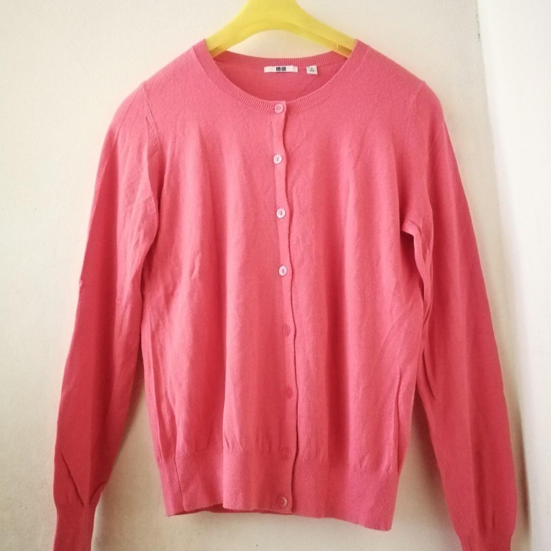 Uniqlo pink cardigan outlet