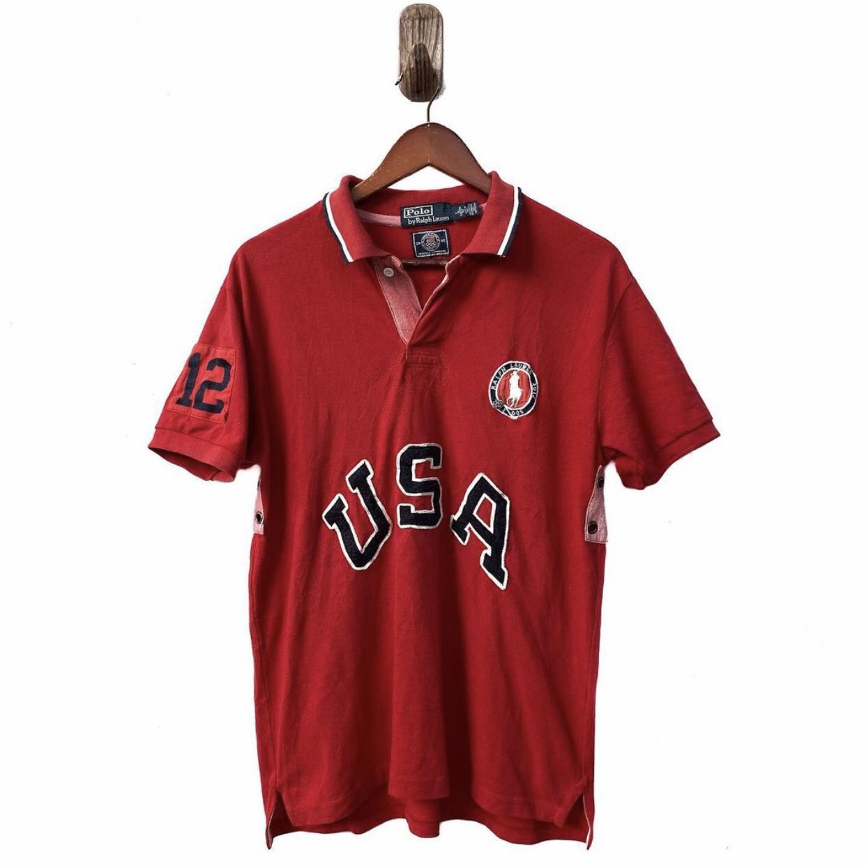 Vintage Ralph Lauren USA Retro Polo Shirt, Men's Fashion, Tops & Sets