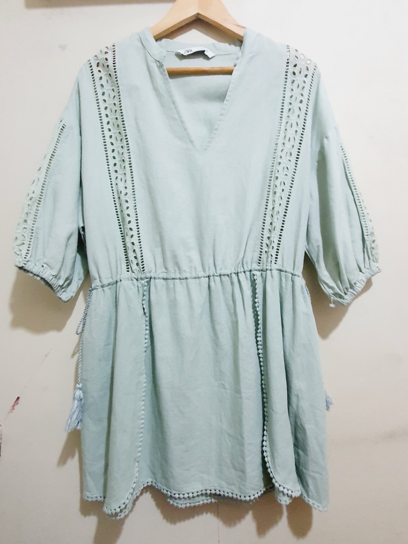 zara mint dress
