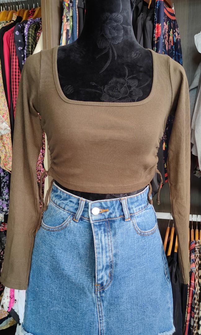 Zara Square neck Long Sleeves, Women's Fashion, Tops, Longsleeves on  Carousell