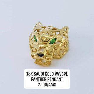 18K Saudi Gold Panther Pendant VVVSPL▪️Limited Stock‼️