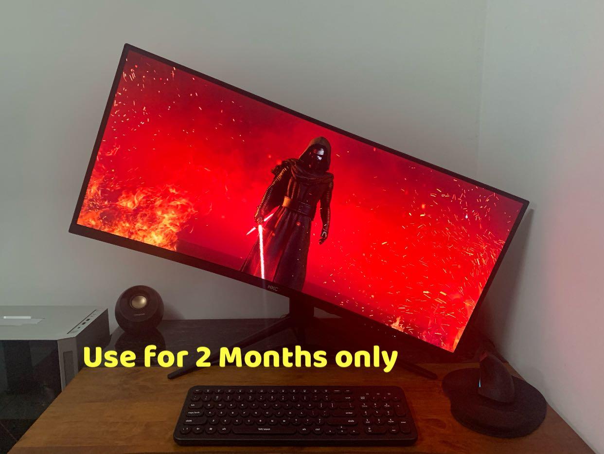 34 Ultrawide Curved Monitor Wfhd Hkc Electronics Computer Parts Accessories On Carousell