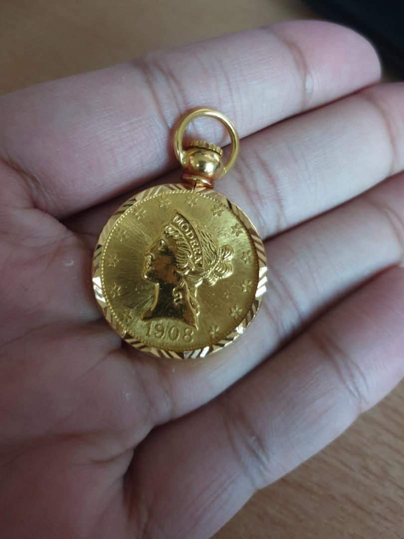 Real best sale gold pendants