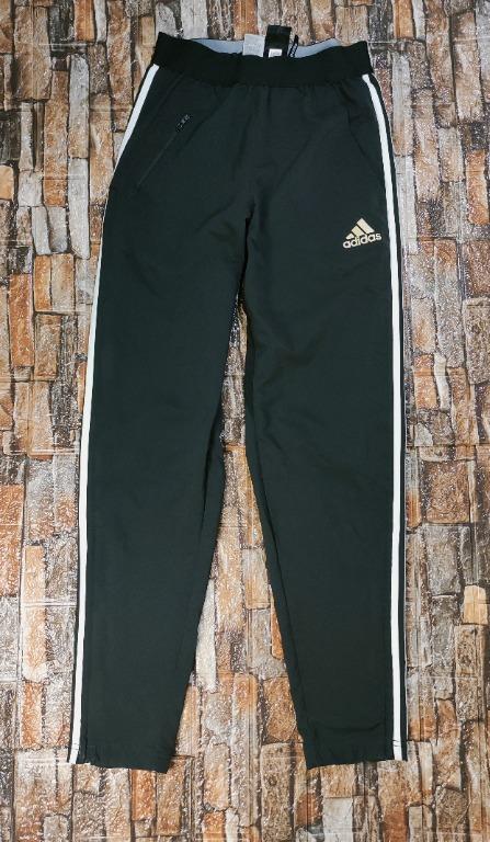 adidas track pants zip bottom