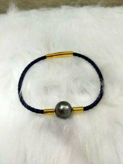 Authentic south sea pearl with LEATHER Bracelet