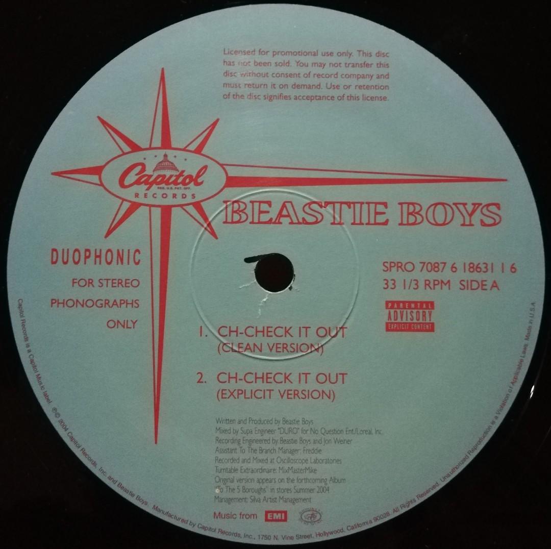 Beastie Boys Vinyl Record Ch-Check It Out 12