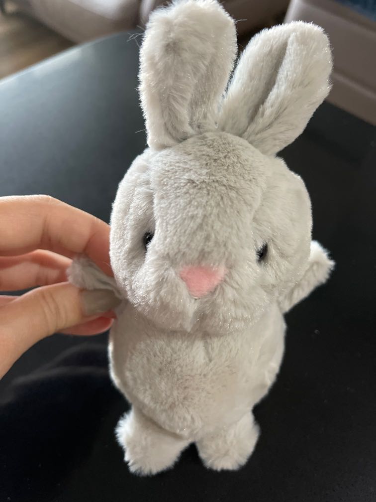 plush grey bunny